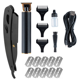 Kit Barbería Profesional Cortadora De Pelo T900 Pat...