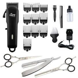 Kit Maquina Cortadora De Pelo + Set Tijeras Profesio...