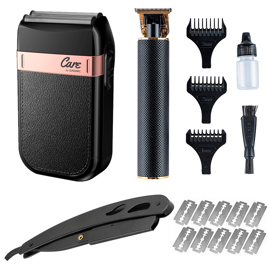 Kit Barbero Profesional Cortadora De Pelo + Porta N...