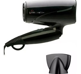 DAN Technology Secador de pelo de viaje, secador de pelo de doble voltaje,  mini secadora con concentrador, secador de pelo pequeño con difusor