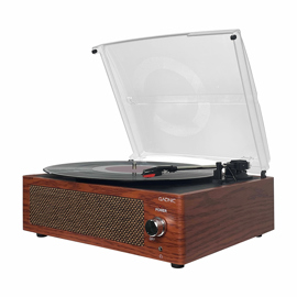 Tocadiscos Soundix7 Retro Bluetooth 3 Velocidades F...
