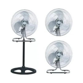 Ventilador 3 en 1 Kanji KJH-FH1209 negro 3 palas metal 18