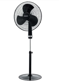 Ventilador De Pie PeVp2060 Negro Con 3 Palas De Plá...