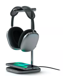 Soporte 2En1 Para Auriculares C/Cargador Inalambrico...