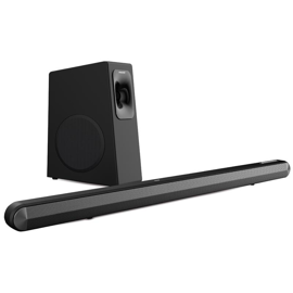 Barra De Sonido 2.1 Moonki Sound Mx-Sb140bt21 Con Subwoofer Inalámbrico Procesador Dsp