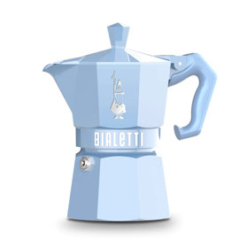 Cafetera Exclusive Moka 3 Tazas Celeste