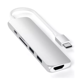 Adaptador Multipuertos Hub Usb C Slim V2  Para Mac