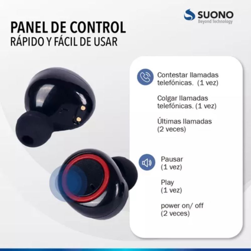 Auriculares Inalámbricos Suono Bluetooth 5.1 Celeste - SUONO AURICULARES -  Megatone