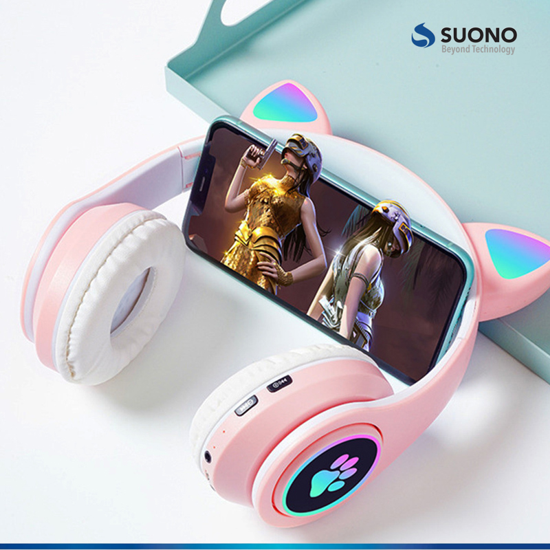 Auriculares Inalámbricos Suono SNAU-1002 Bluetooth Rosa