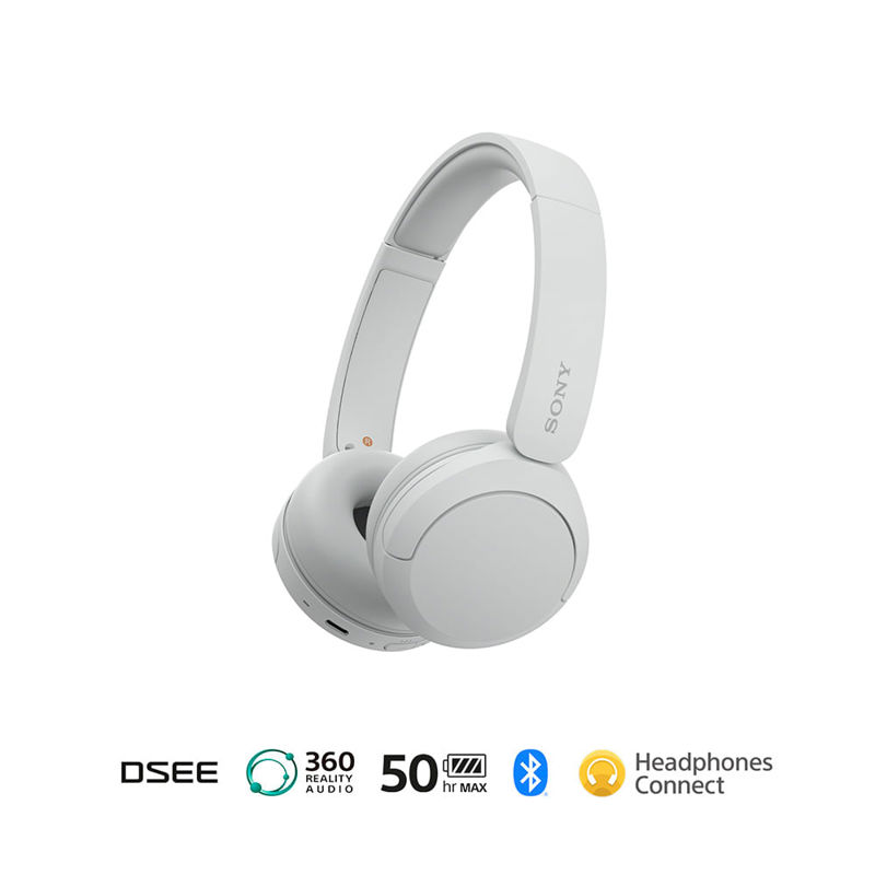 Auriculares Sony Bluetooth Inalámbricos WH-CH520 blanco - SONY AURICULARES  - Megatone