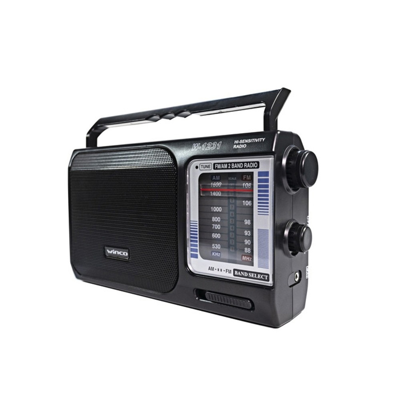 Winco W1231 Radio Portatil Am/fm Pilas Y Electrica Manija - WINCO