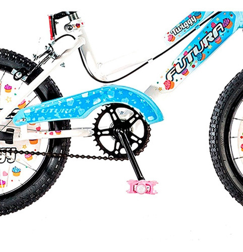Bicicleta Futura Rodado 16 Bmx Twin Infantil Aguamarina FUTURA