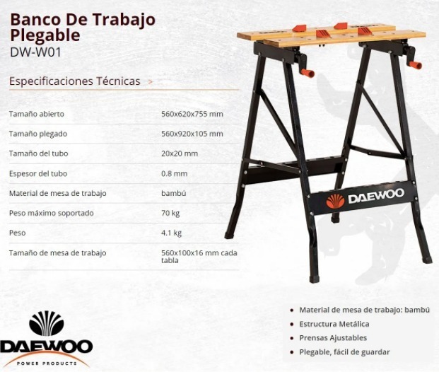 Banco de trabajo plegable - carpintería fácil 