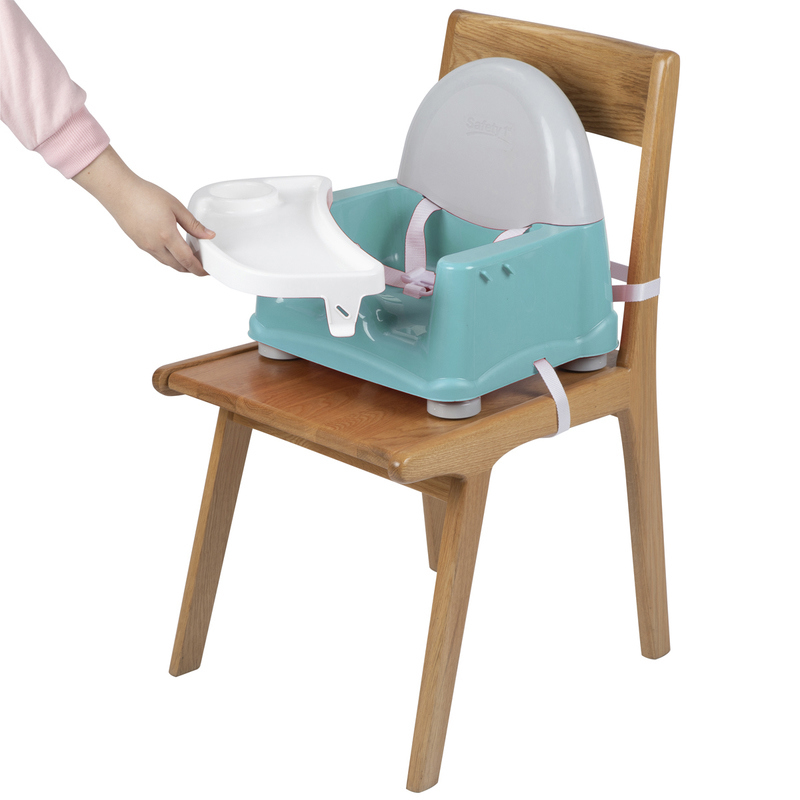Easy care swing clearance tray booster seat