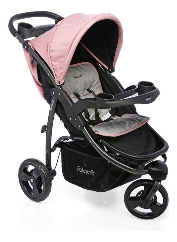 Cochecito Coche Bebé Jogger De Ruedas Simply Felcraft Rosa