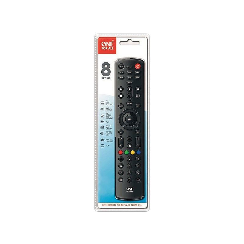 Control Remoto Universal Tv One For All Urc1289 8 Aparatos - ONE FOR ALL  CTROL REMOTO AUDIO TV Y VIDEO - Megatone
