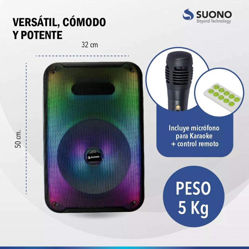 Parlante Portátil Inalámbrico Bluetooth Usb Radio Fm - SUONO PARLANTES  INALAMBRICOS - Megatone