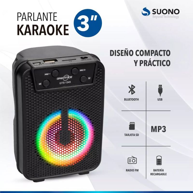 Parlante Bluetooth Portatil Inalambrico Radio Fm Suono C