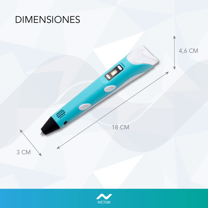 Klack Lápiz de Impresión 3D para Niños Azul