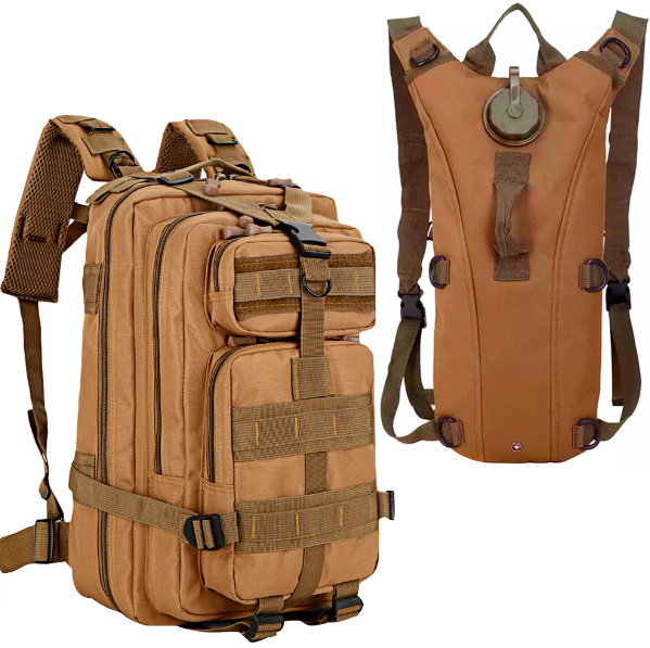 Kit Mochila Táctica Militar 45L Mochila Camel Back