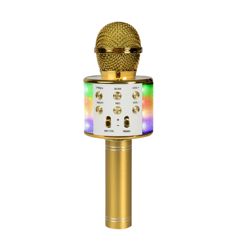 Microfono dorado inalambrico clearance