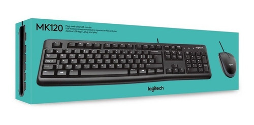 Combinación de teclado y ratón USB Logitech MK120