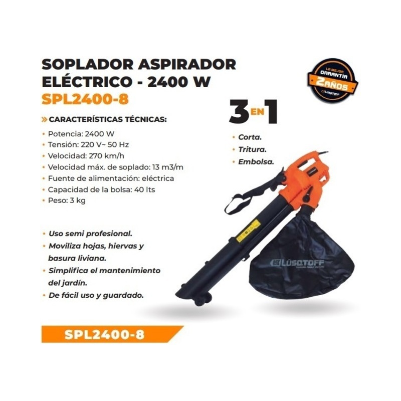 Aspirador soplador 2400w Stayer VENTO2400C