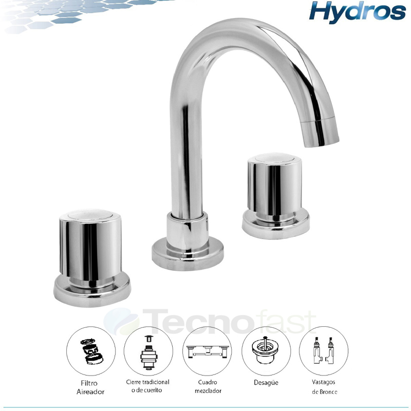 Grifer a Ba o Hydros Lavatorio Canilla Pico Alto Viva Plus