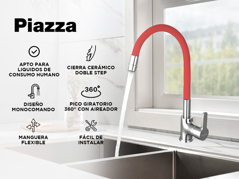 Monocomando Gourmet Monocomando Cocina Piazza Cocina Mesada Piazza