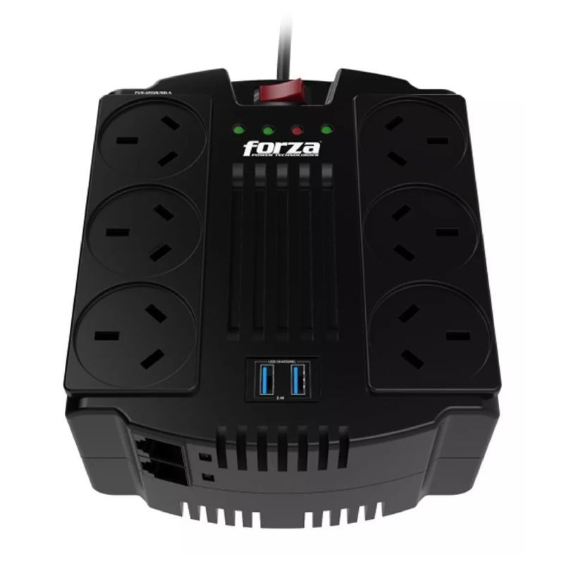 ESTABILIZADOR DE TENSION FORZA FVR-1202USB-A 220V 1200VA600W 6