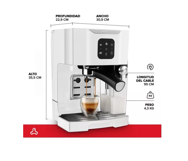 Cafetera Express Peabody PE-CE5007IXN 20Bar Espumador + Accesorio Capsulas