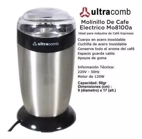 Molinillo Eléctrico para Café 120w MO-8100A - Ultracomb