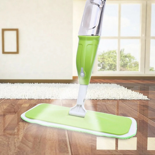 Mopa con aerosol para limpieza de pisos, con una botella de aerosol  recargable y 3 paños lavables y 1 raspador, para el hogar, cocina, pisos de
