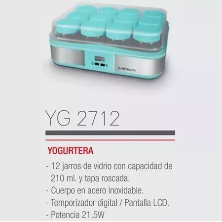 THOMSON - THYM912A - Yogurtera - 12 tarros de Cristal - Pantalla