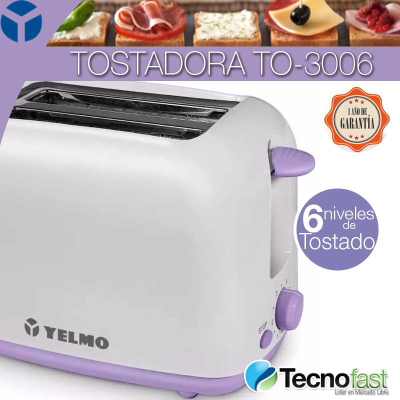 Tostadora de pan para 2 rebanadas - 700 Watts