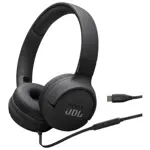 Auricular Tune 520C - Hi-Res Audio, JBL Pure Bass, Plegable, USB-C, Negro