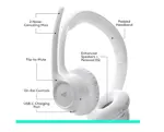 Auriculares Logitech Zone 300 Inalambricos Microfono Blanco