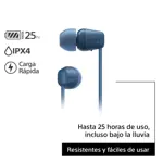 Auriculares In ear SONY Bluetooth inalámbricos - WI-C100 Azul