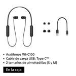 Auriculares in ear SONY Bluetooth inalámbricos - WI-C100 Negro