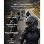 Intercomunicador Para Moto Gadnic BT Para 6 Riders IPX6 Casco Hasta 500M