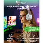 Auriculares Gamer Onikuma GT838 Triple Conexión RGB Con Micrófono (Rosa)