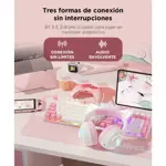 Auriculares Gamer Onikuma GT838 Triple Conexión RGB Con Micrófono (Celeste)