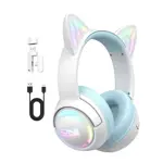 Auriculares Gamer Onikuma GT838 Triple Conexión RGB Con Micrófono (Celeste)