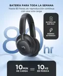 Auriculares Baseus BH1 NC Cancelación Ruido 80h De Batería
