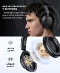 Auriculares Baseus BH1 NC Cancelación Ruido 80h De Batería