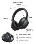 Auriculares Baseus BH1 NC Cancelación Ruido 80h De Batería