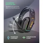 Auriculares Gamer Onikuma GT828 Cuatro Modos Conexión Luz RGB Baja Latencia