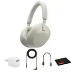 Auriculares para colocar sobre las orejas Sony WH-1000XM5, con cancelación de ruido, color plateado