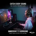 Auriculares para juegos Corsair HS80 RGB USB con Dolby Audio 7.1 Carbo