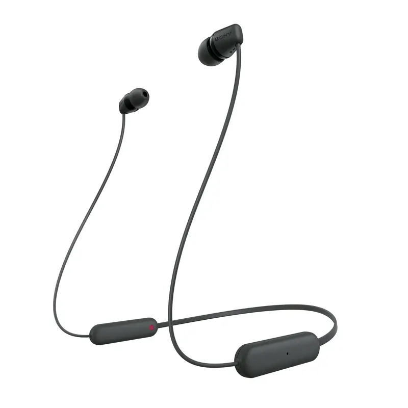 Audífonos inalámbricos Sony WI C100 intrauditivos Bluetooth negros